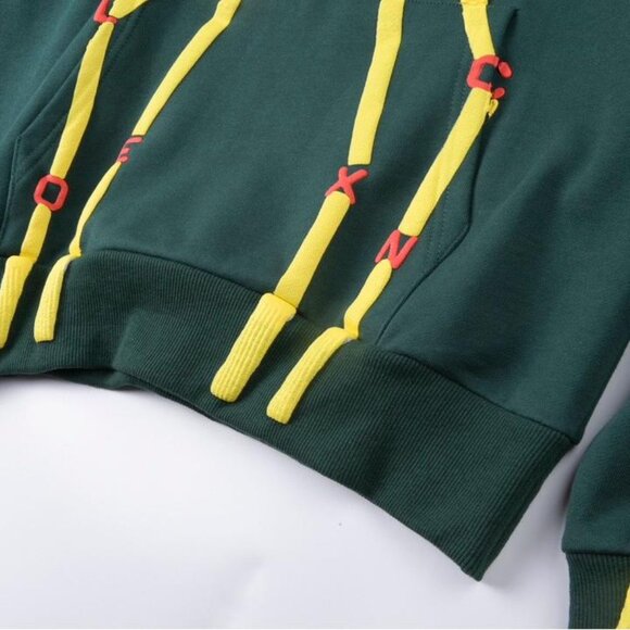 CPFM.XYZ Ink-Splashed Smiley Face Hooded Sweatshirt Green - Picture 5 of 8